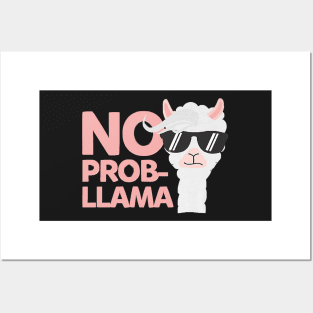 No Probllama No Problem Llama Lovers Premium Posters and Art